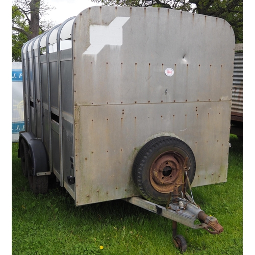 1444 - Ifor Williams 12ft stock trailer