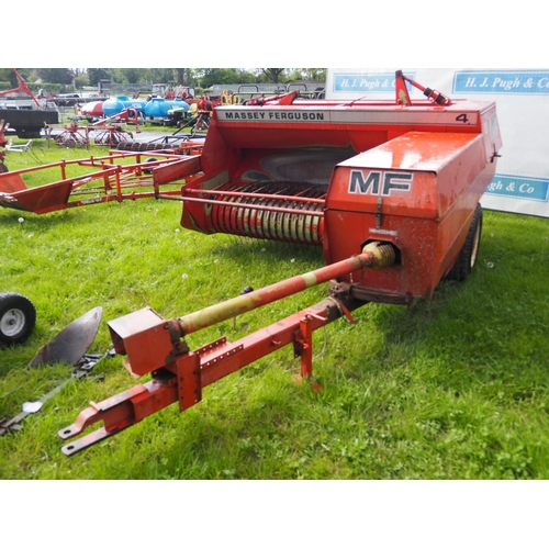 1638 - Massey Ferguson 4 conventional baler. Good order, off farm