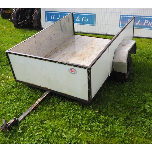 1644 - Single axle car trailer 5ft