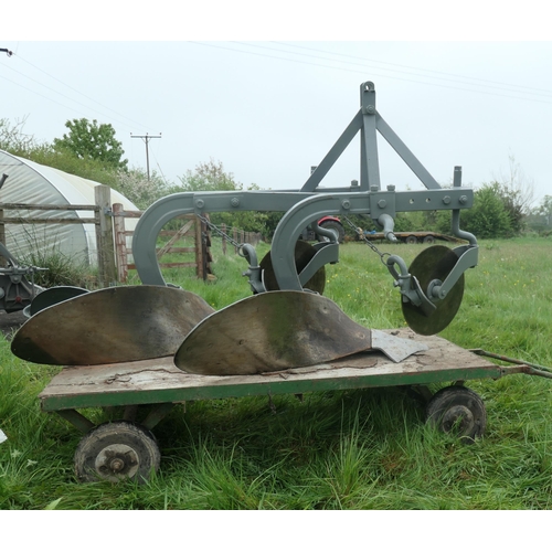 Ferguson 2 furrow plough 045675. Type 18AE28. Badged