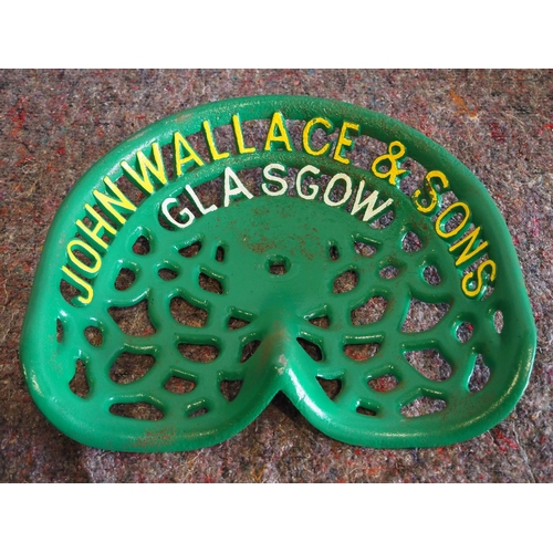 93 - Cast iron seat - John Wallace & Sons, Glasgow