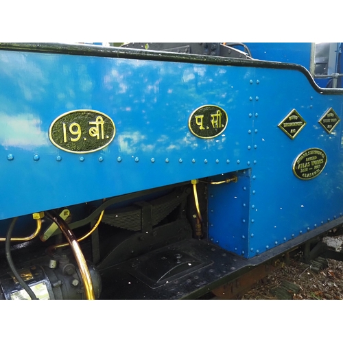 161 - The 19B Darjeeling ‘B’ Class locomotive. 1889. 
‘19B’ Sharp Stewart & Co, Glasgow engine number 3518... 