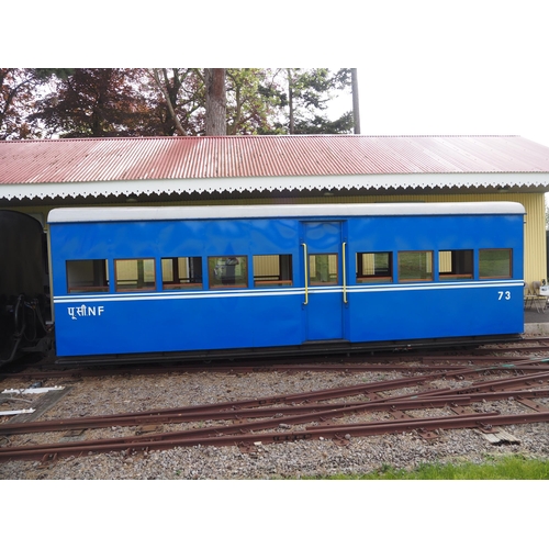 163 - Darjeeling Himalayan Railway replica passenger guard’s coach No. 73 built by the Ffestiniog Railway ... 