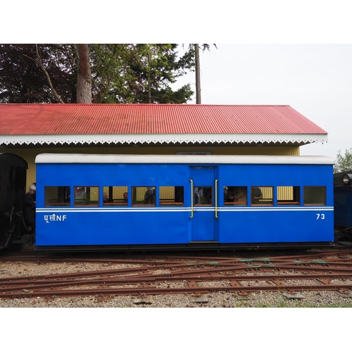 163 - Darjeeling Himalayan Railway replica passenger guard’s coach No. 73 built by the Ffestiniog Railway ... 
