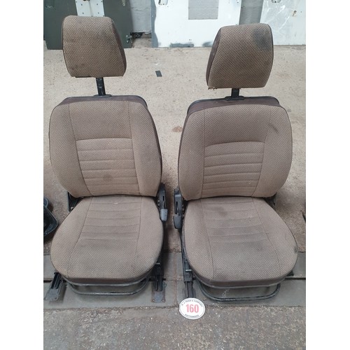 160 - Land Rover 110 original early rushwood seats - 2