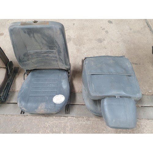 161 - Pair of Land Rover Defender vinyl twill seats