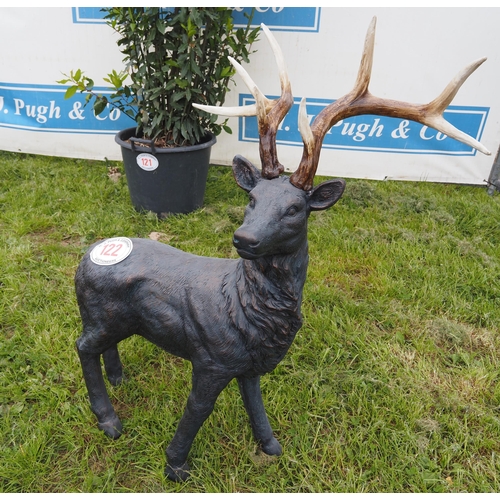 122 - Resin deer ornament 3ft