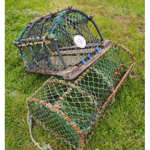 192 - Vintage lobster pots 3ft - 2