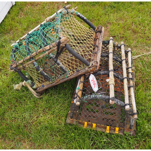 206 - Vintage lobster pots 2ft - 2