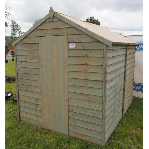 217 - Forest treated garden shed 8 x 6ft