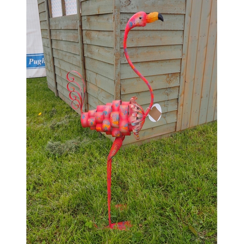 218 - Metal flamingo ornament 3ft