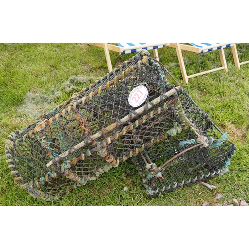 227 - Vintage lobster pots 3ft - 2