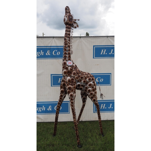 246 - Metal giraffe ornament 7ft