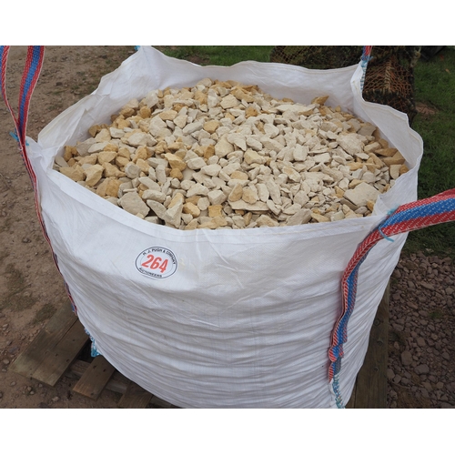 264 - Tote bag of Cotswold stone chippings