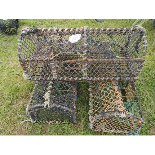 281 - Vintage lobster pots 3ft - 3