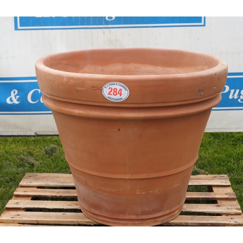 284 - Handmade terracotta Tuscan pot, frost proof 70cm