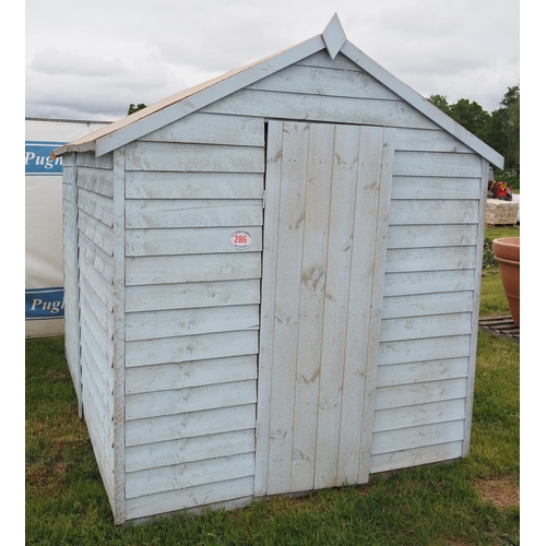 286 - Forest treated garden shed 8 x 6ft