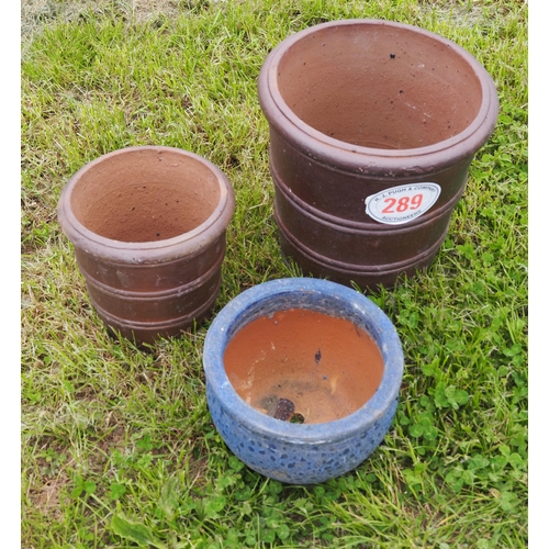 289 - Terracotta pots - 3