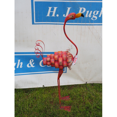 303 - Metal flamingo ornament 3ft