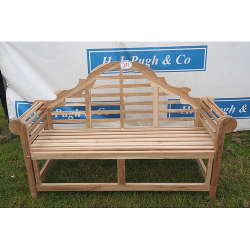 341 - Wooden garden bench 5ft