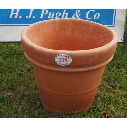 374 - Handmade Terracotta Tuscan pot frost proof - 70cm