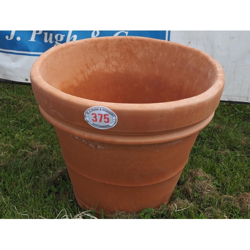 375 - Handmade terracotta Tuscan pot, frost proof 70cm