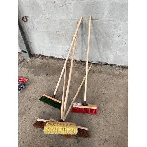 63 - Assorted brooms - 5