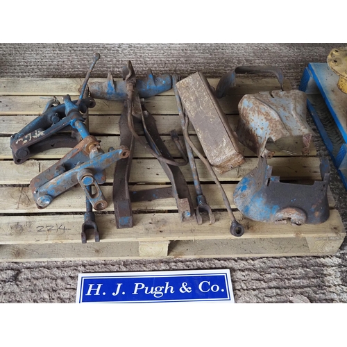 224 - Ford Dexta pick up hitch and parts