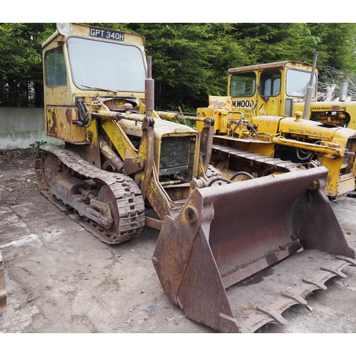 398 - Bristol Taurus mk 1 track shovel. C/w Drott 4 in 1 loader, rear belly weights, tracks are free. Reg.... 