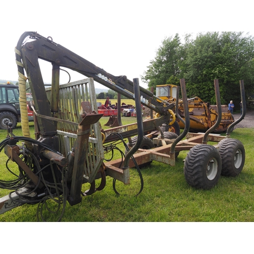 421 - Botex 360TL twin axle forestry trailer, working order