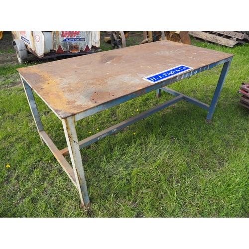 469 - Steel work bench 6 x 3