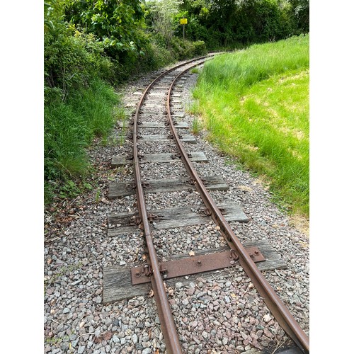 183 - Curved 2ft gauge track leading into the main crossover station in 4 directions. Approx 120m. This lo... 