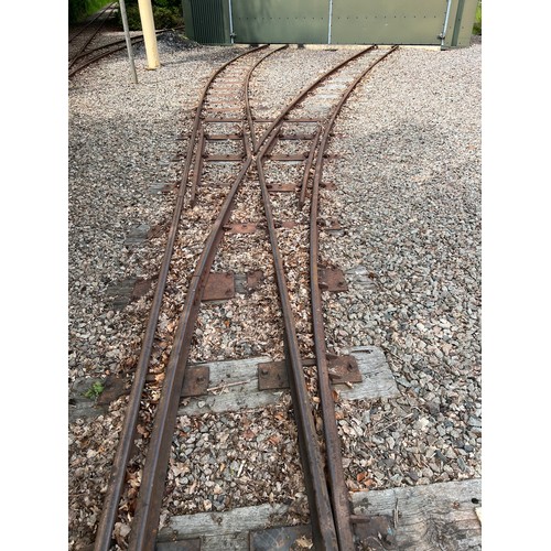 182 - Curved 2ft gauge track set into carriage shed 1 and 2 and steel sleepered set inside the carriage sh... 