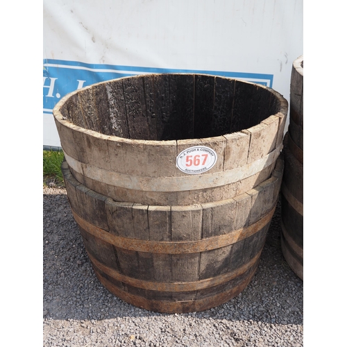 567 - Half cider barrels - 2