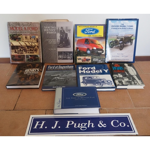 103 - Early Ford car hardback books, some signed by Adrian Shooter