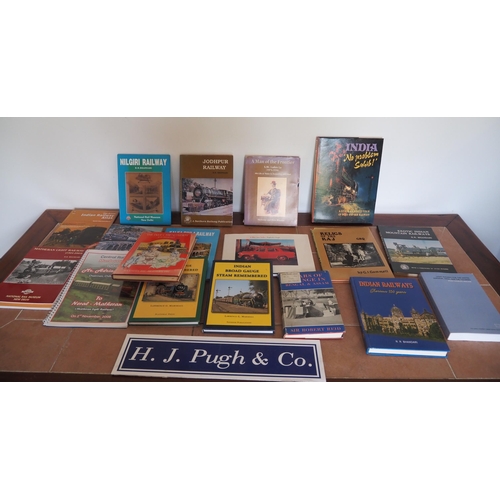 110 - Indian railway books, some signed by Adrian Shooter