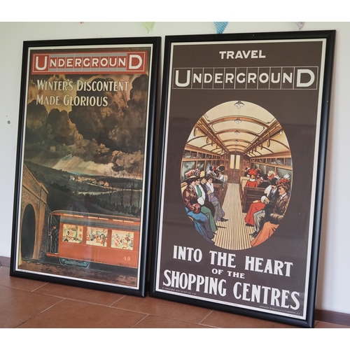 115 - Travel Underground framed posters 30x19