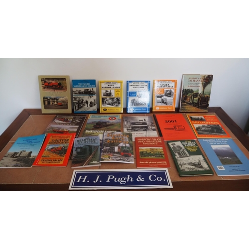 75 - Various narrow gauge hardback books, some signed by Adrian shooter