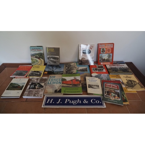 81 - Narrow gauge and other railway literature, some signed by Adrian Shooter