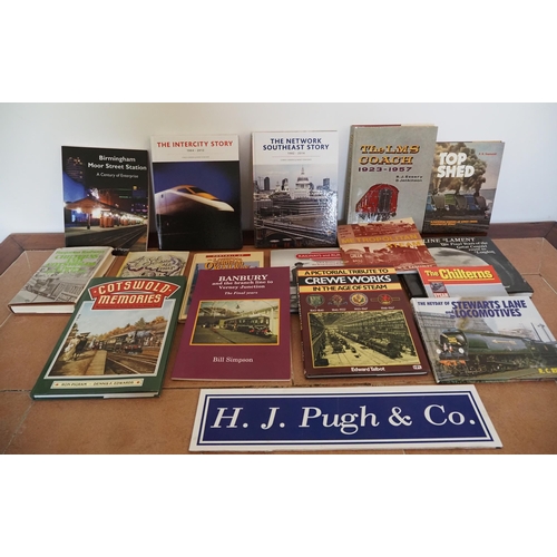 87 - British railway hardback books and other literature, some signed by Adrian Shooter