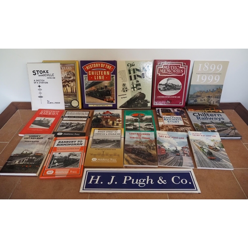 90 - Chiltern line railway books and literature, some signed by Adrian Shooter