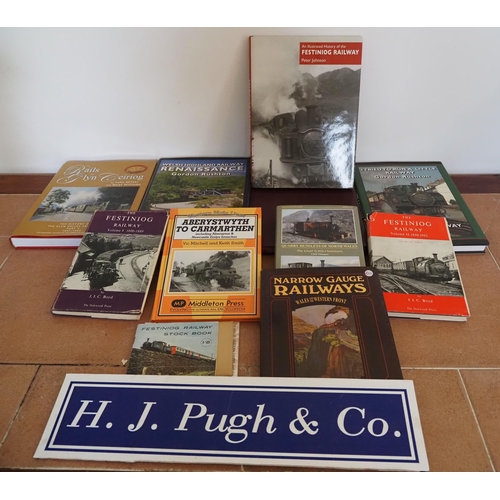 93 - Welsh railway hardback books, some signed by Adrian Shooter