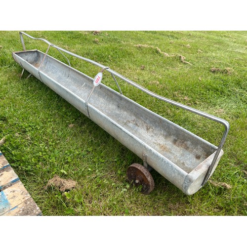 780 - Galvanised trough on wheels 10”