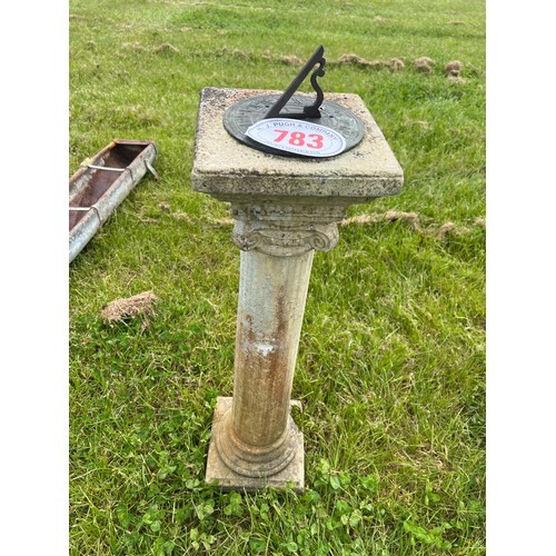 783 - Sundial on plinth