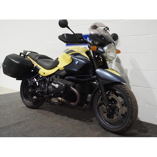866 - BMW R1150R motorcycle, 2003, 1100cc.
Frame no. WB10429A83ZK65872
Engine no. 03037160
Runs and rides,... 