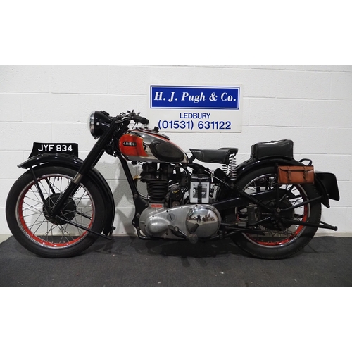 871 - Ariel NG 350 motorcycle, 1948.
Frame no. BP13369
Engine no. AJ1594
Has been restored over a few year... 