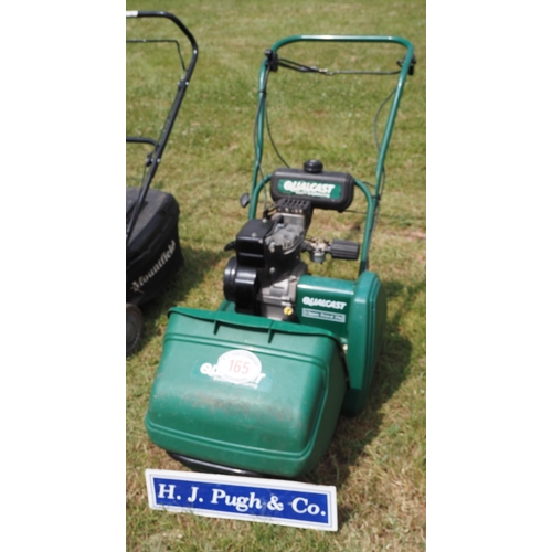 165 - Qualcast 35S cylinder petrol lawnmower with box