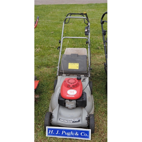 169 - Honda HRB 536 petrol lawnmower with box