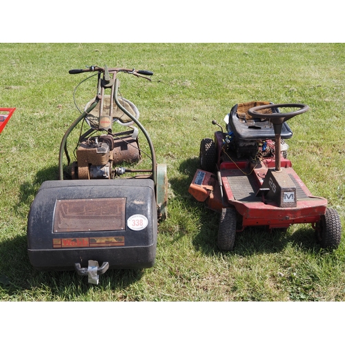 338 - Murray ride on and Webb cylinder mower