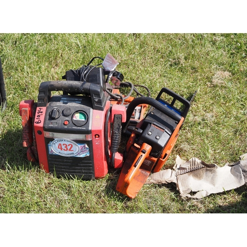 432 - Chainsaw and jump starter